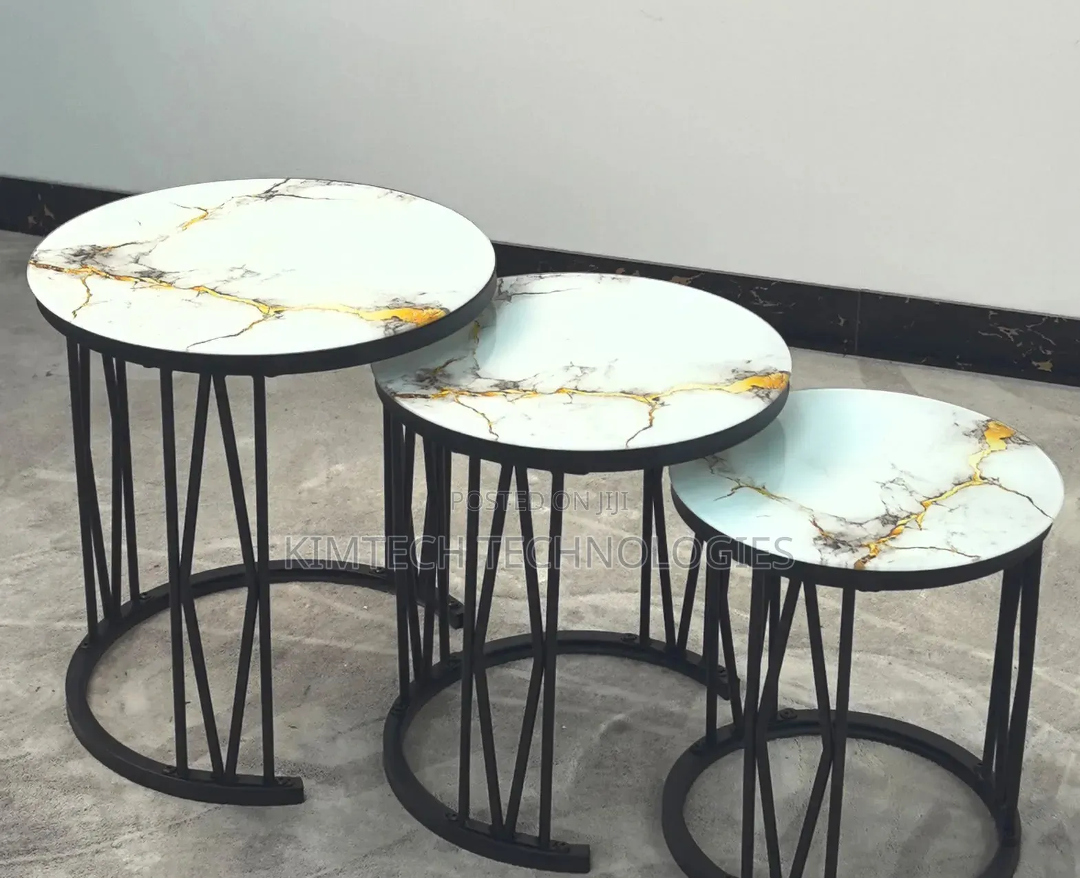 3 in 1 Executive Table (Glass Effect)
