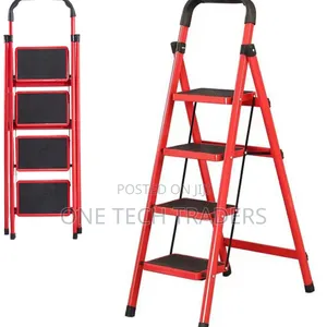 4 Step Ladder - Red ( Foldable)