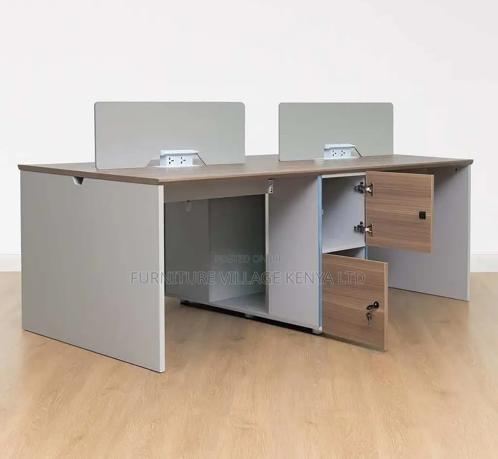 Workstation; Wooden Imported Working Station for Four