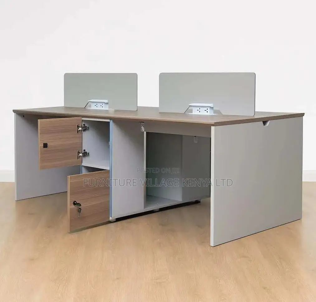 Workstation; Wooden Imported Working Station for Four