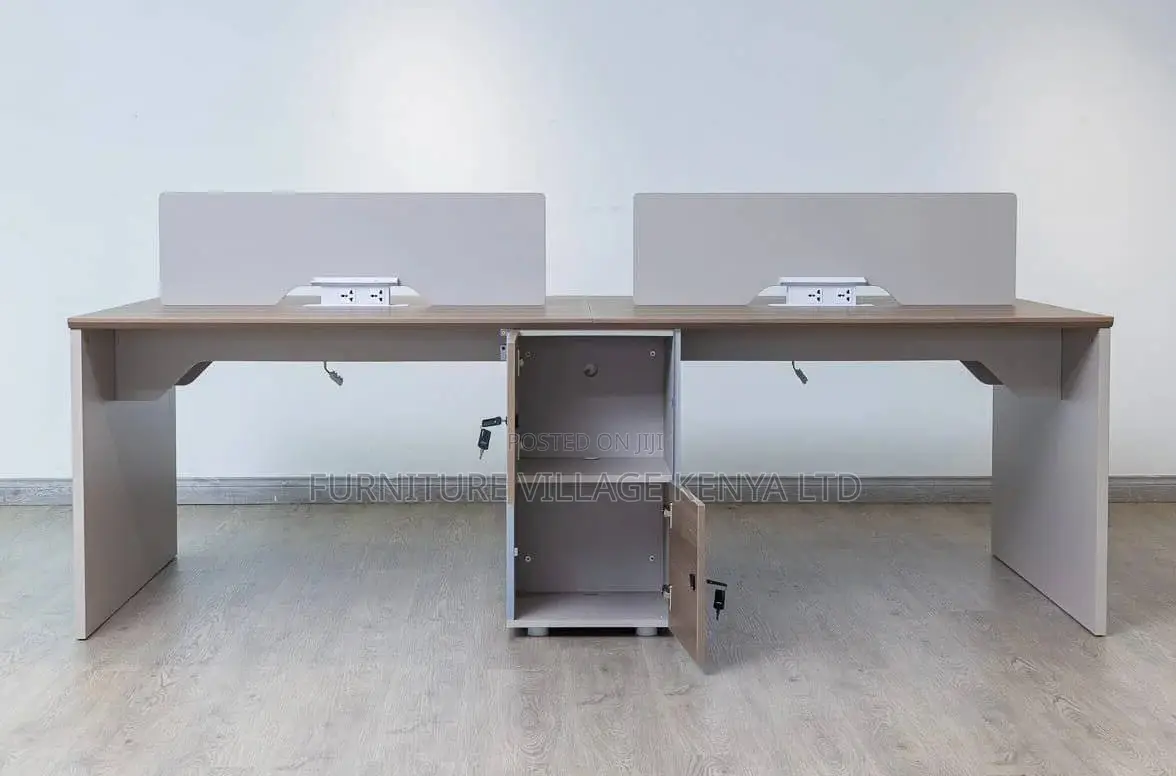 Workstation; Wooden Imported Working Station for Four
