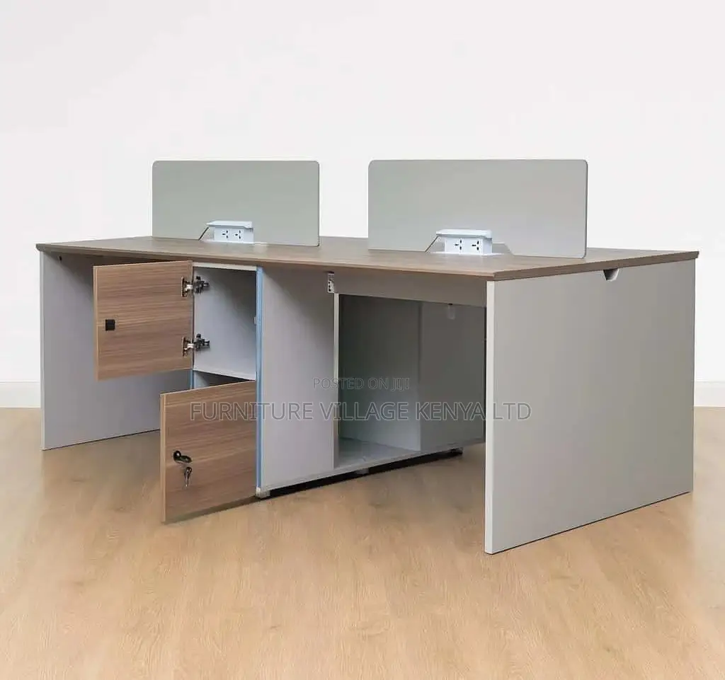 Workstation; Wooden Imported Working Station for Four