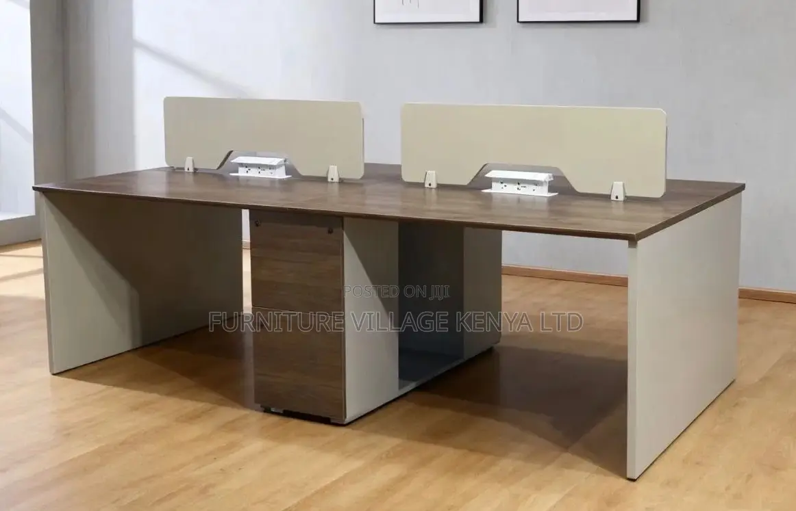 Workstation; Wooden Imported Working Station for Four
