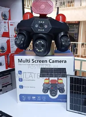 AI 4G Solar Camera 4 Lens Motion Tracking With Siren