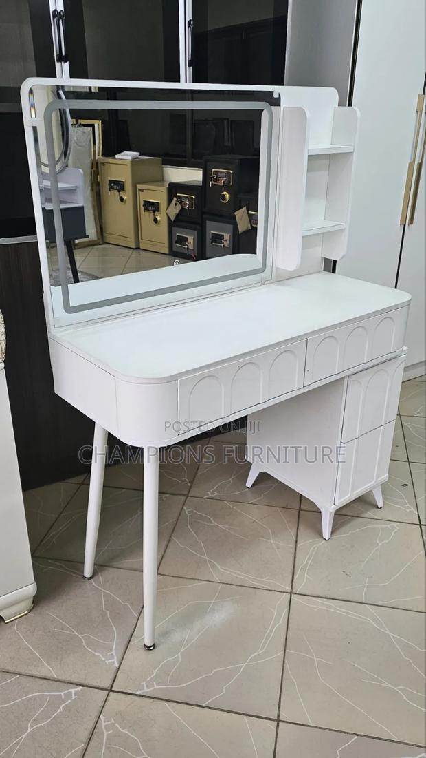 White Dressing Table With Stool - thumbnail 2