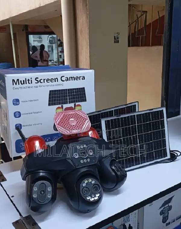 AI 4G Solar Camera 4 Lens Motion Tracking With Siren