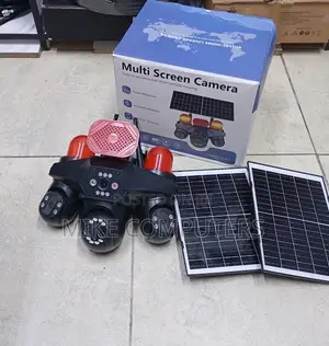 V380pro 20mp 4g PTZ Rotating Triple Lens Solar Camera Home Security