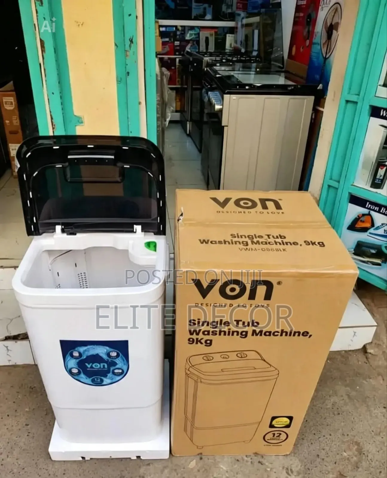 VON VALS-10MFW 10KG Single Tub Washing Machine – Semi Automatic Washer