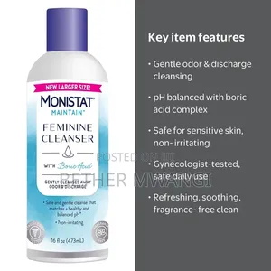 Monistat Boric Acid Feminine Wash, Fragrance-Free (296Ml)