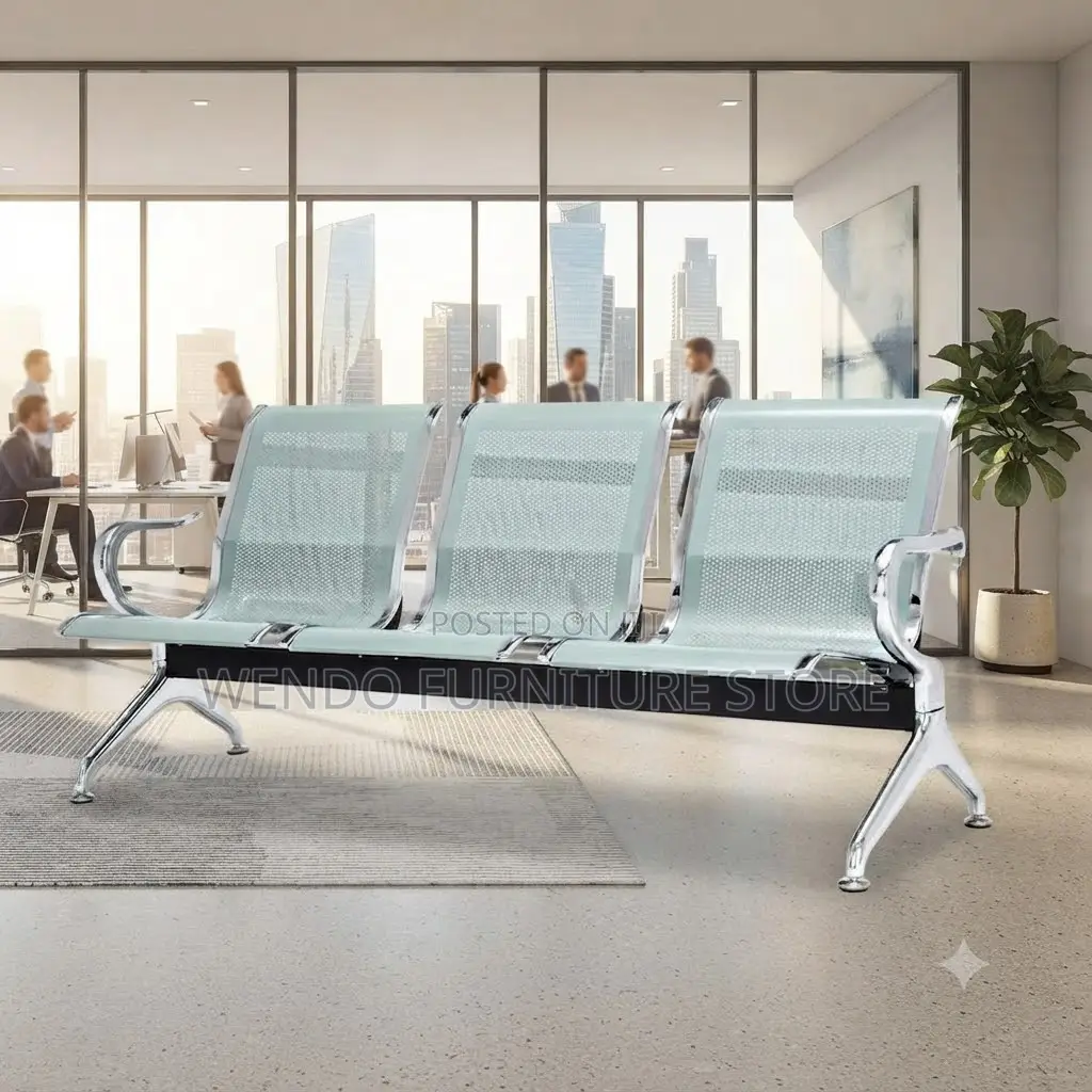Office Bench; Three Seaters Metallic Office Waiting Benches