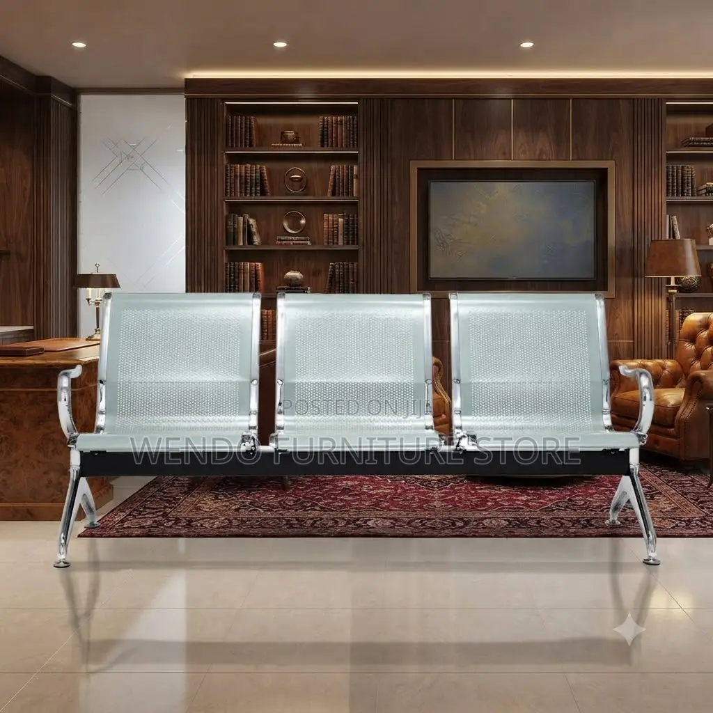Office Bench; Three Seaters Metallic Office Waiting Benches
