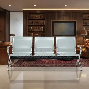 Office Bench; Three Seaters Metallic Office Waiting Benches