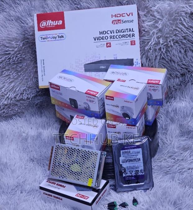 4 CCTV Dahua Smart Hybrid Cameras Full Color With Audio - main view