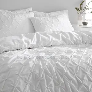 Textured Pintuck White Comforter Shell