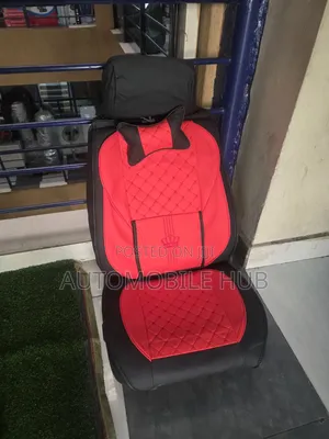 Car Leather Seat Covers Red Black