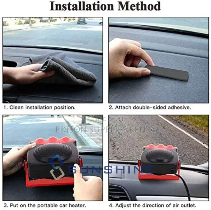 Car Windscreen Heater Fan Defroster Window Mist Fog Cooler Hot Cold