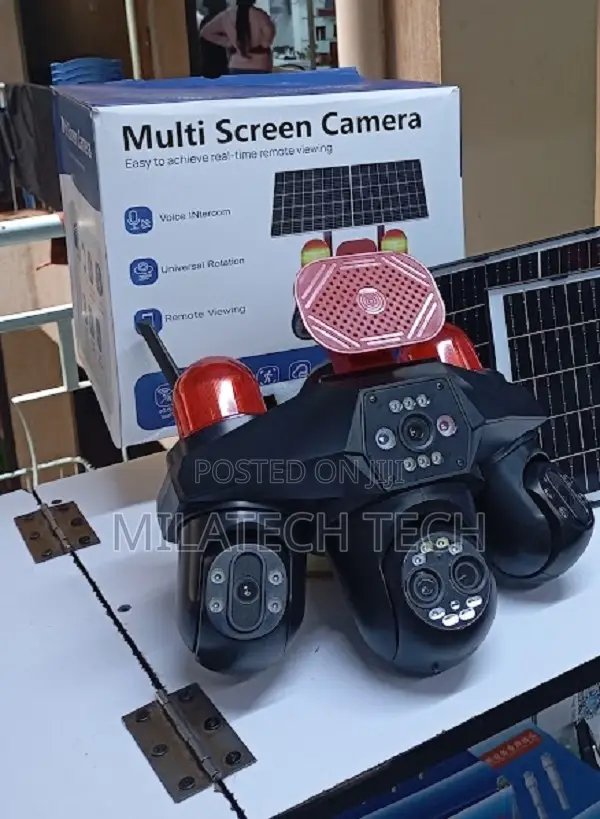 4G Solar Powered CCTV Camera 4 Lens Full HD