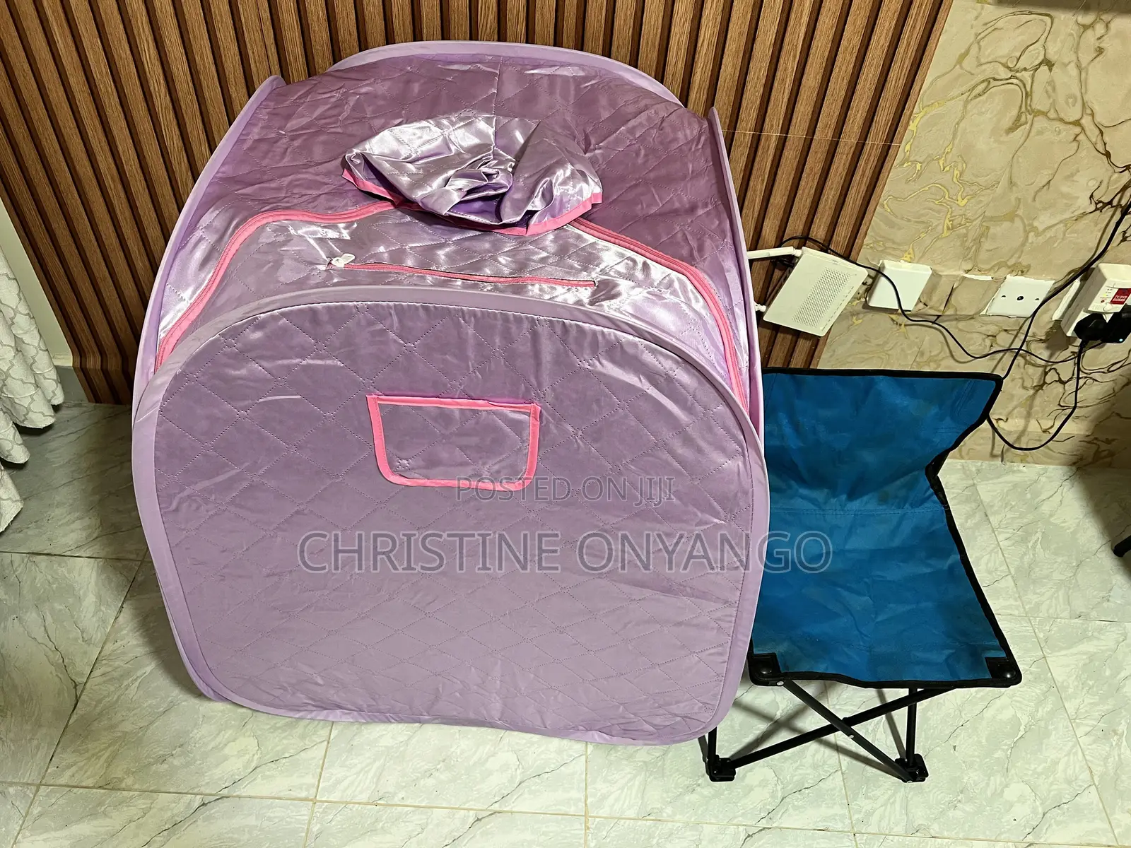 Home Sauna With Comfortable Chair