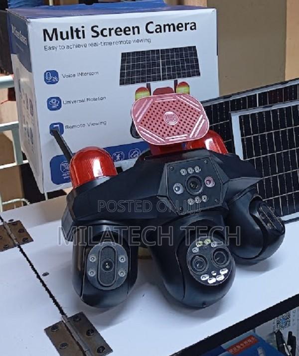 Outdoor 4G SIM Card Solar Camera 4 Lens Night Vision