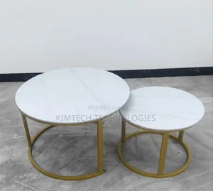 Marble Nesting Coffee Table Gold