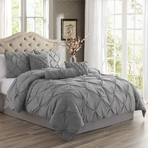 Soft Brushed Microfiber Pleated Diamond Duvet Cover