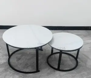 Marble Nesting Coffee Table Black
