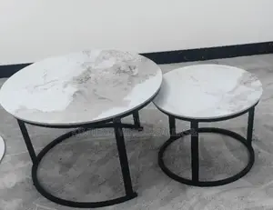 Marble Nesting Coffee Table Black