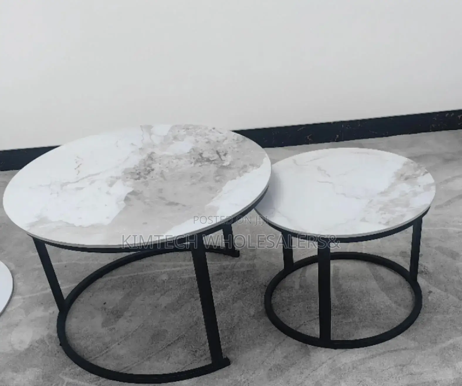 Marble Nesting Coffee Table Black
