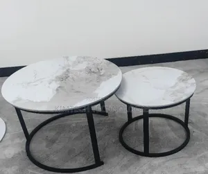 Marble Nesting Coffee Table Black