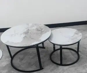 Marble Nesting Coffee Table Black