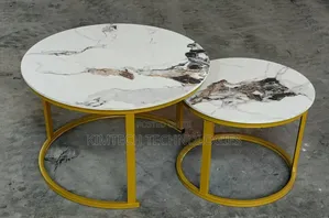 Marble Nesting Coffee Table Gold