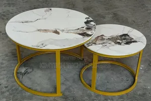 Marble Nesting Coffee Table Gold