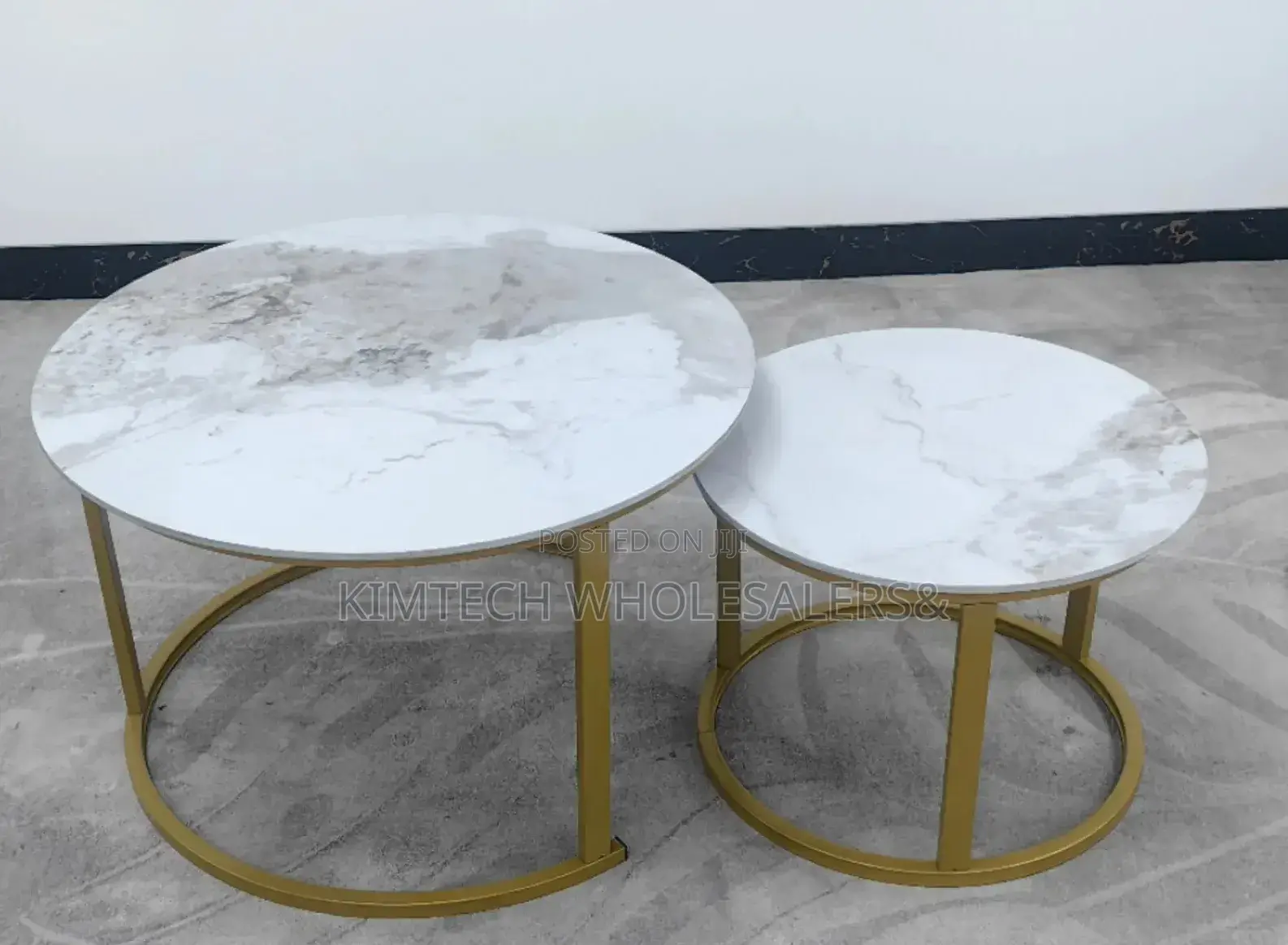 Marble Nesting Coffee Table Gold