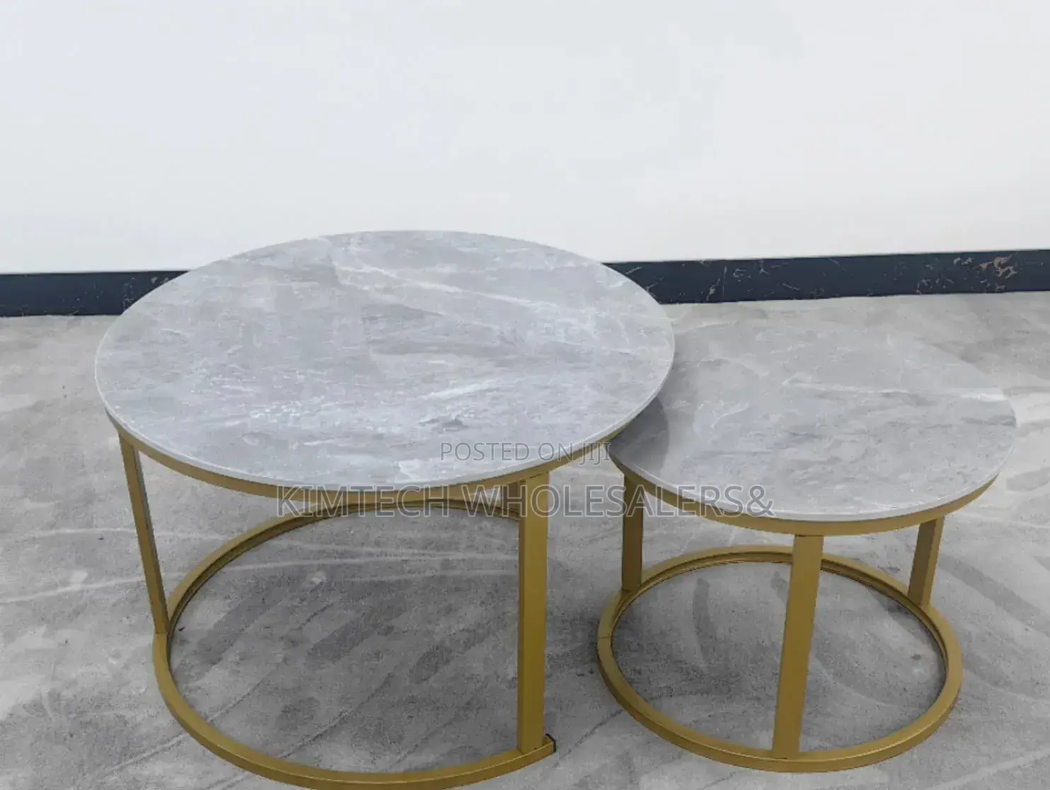 Marble Nesting Coffee Table Gold