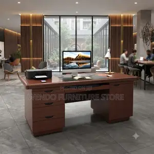 Office Desk; 140cm Executive Management Mahogany Desk