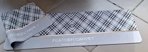 Feather Carpet Floor Mat – Grey Black Plaid Anti-Fatigue Waterproof