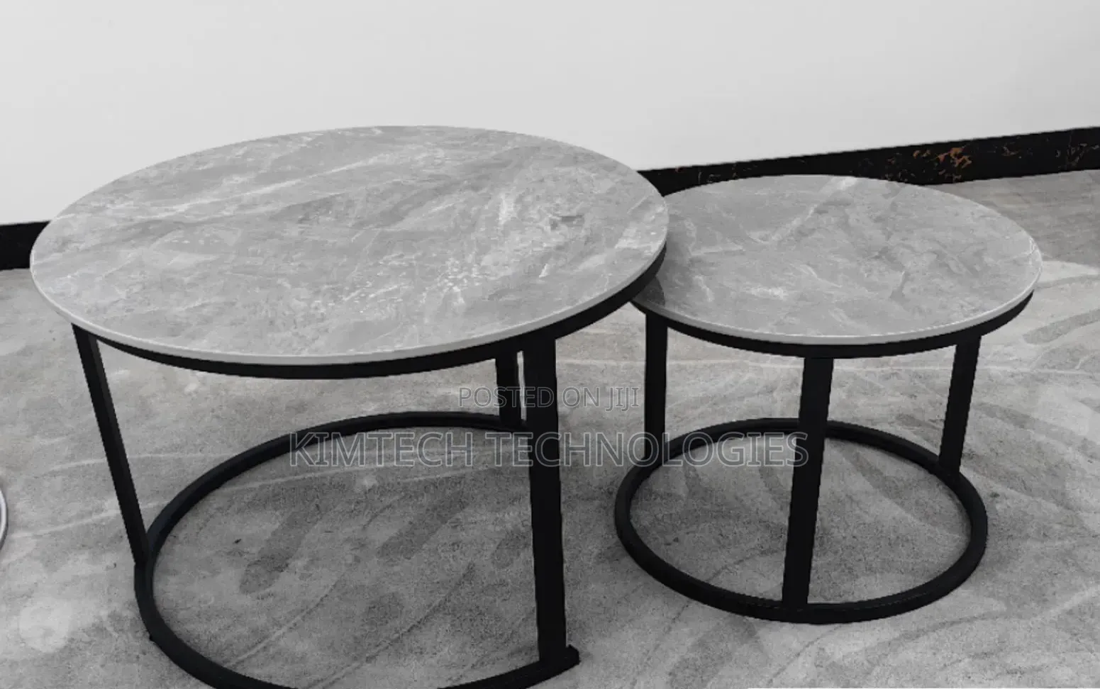 Marble Nesting Coffee Table Black