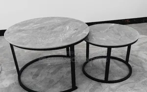 Marble Nesting Coffee Table Black