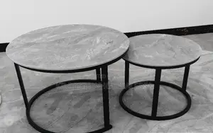 Marble Nesting Coffee Table Black
