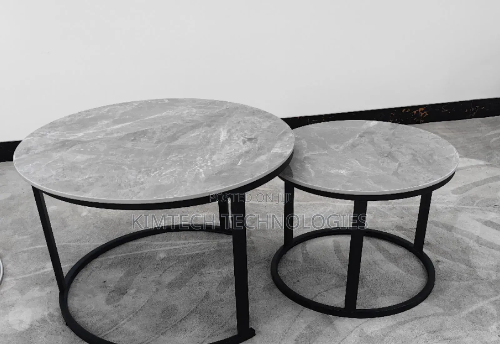 Marble Nesting Coffee Table Black