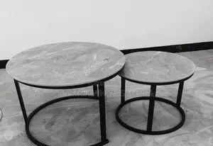Marble Nesting Coffee Table Black