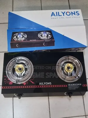 2-Burner Gas Stove AILYONS Tempered Glass Tabletop Cooker.