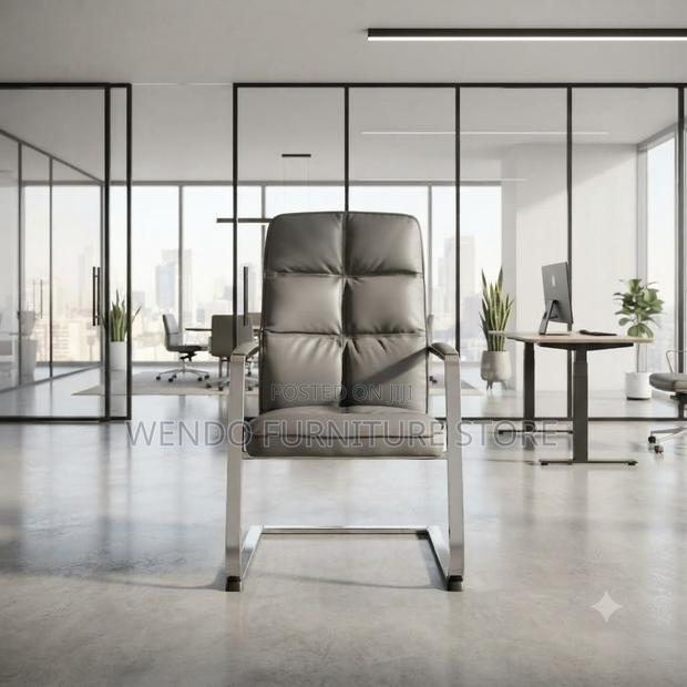 Office Chairs; Leather High Backrest Visitors Welcome Chairs - main view