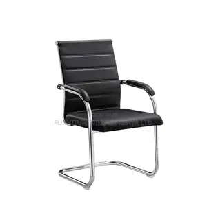 Office Chair; Chrome-Pu Leather Office Guest Chair