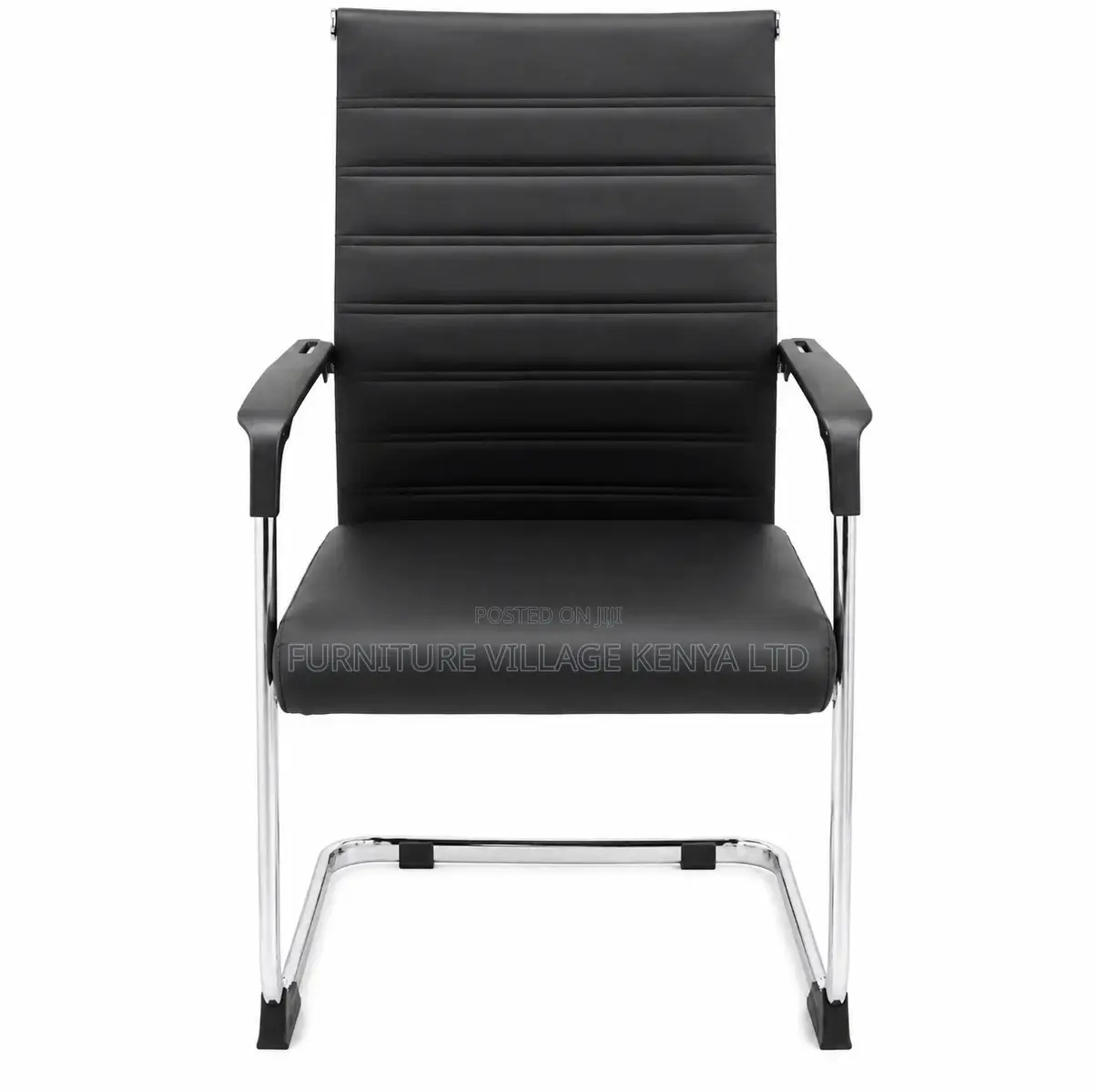 Office Chair; Chrome-Pu Leather Office Guest Chair