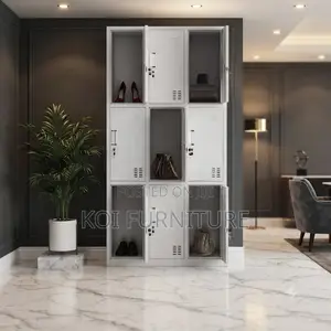 Office Cabinet; 9 Drawers Gray Office Urban Cabinet