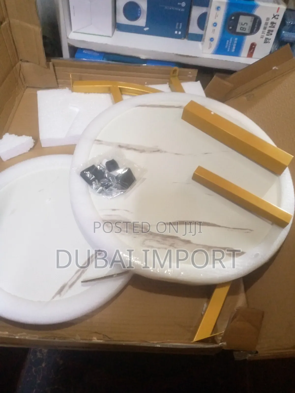 Round 2 in 1 Coffee/Laptop Table White Colour