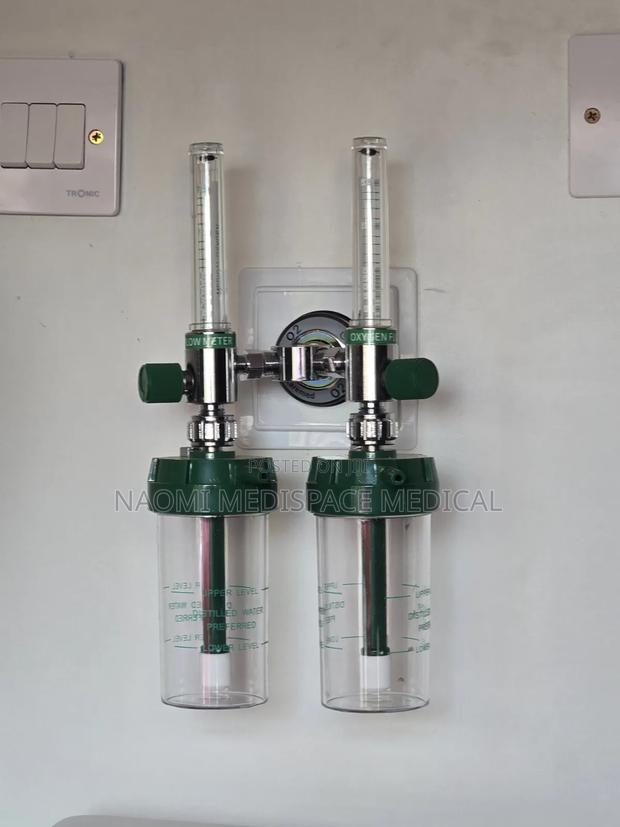Double Wall Mounted Oxygen Regulator and Oxygen Outlet-Conplete Set - main view