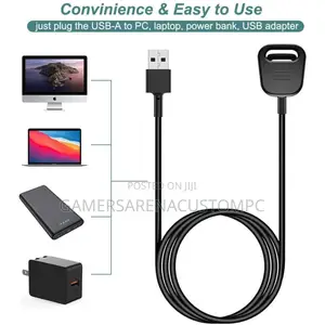 Charger for Fitbit Charge 3/4,Replacement USB Charging Cable Clip Cord