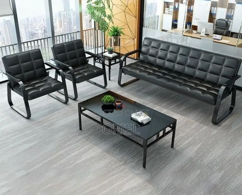 Office Sofa : 5-Seater Reception Guest Sofa